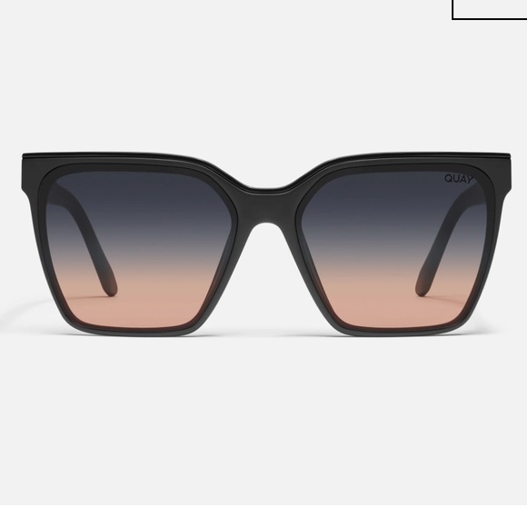 Quay Australia Accessories - QUAY sunglasses Matte Black Frame / Black Fade To Coral Lens